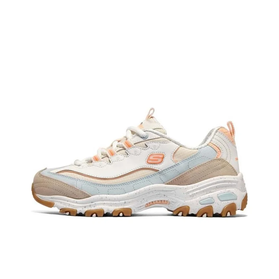 skechers-d'lites-10-low-top-chunky-sneakers-women's-beige-orange-149589-ntmt