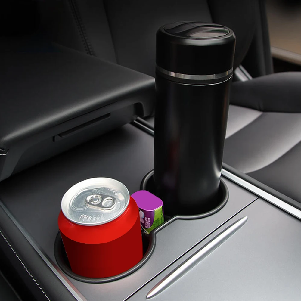 for Tesla Model 3 3+ Highland Model Y 2024 Center Console Cup Holder Insert Silicone Slot Slip Drink Limiter New Car Accessories