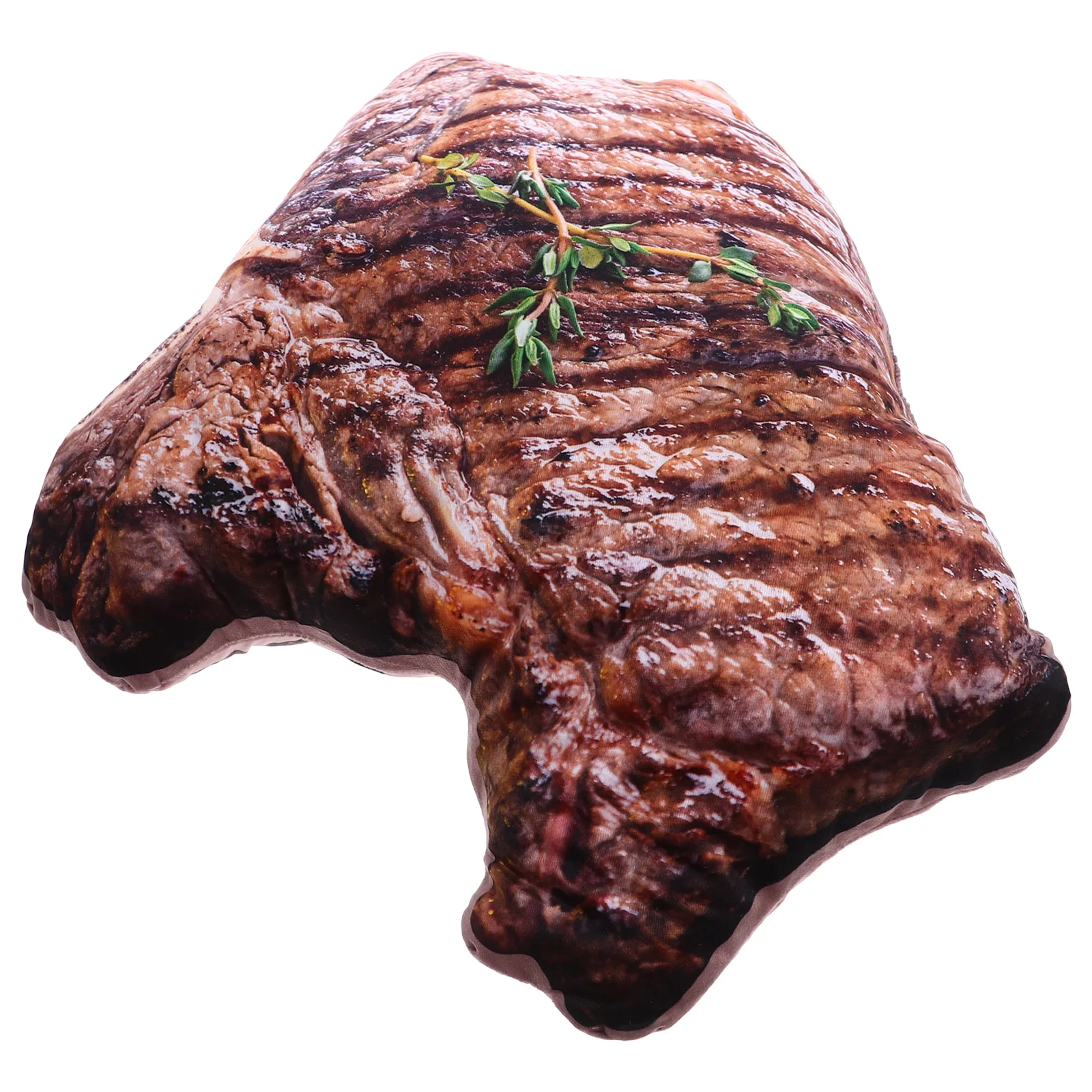 

Steak Pillow Simulation Throw Plush Toy Back for Couch Sofa Leaning Cushion Decorative Hugging Car Household