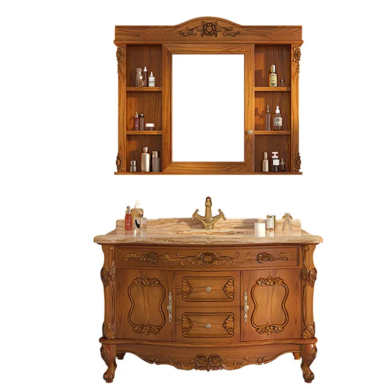 Bathroom Cabinet Red Oak Antique Bathroom Cabinet Solid Wood Wash Desk Bathroom Marble Wash Basin Cabinet Combination