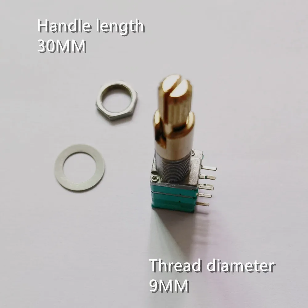 Original new 100% D500K double band switch double axis double potentiometer handle length 30MM thread diameter 9MM