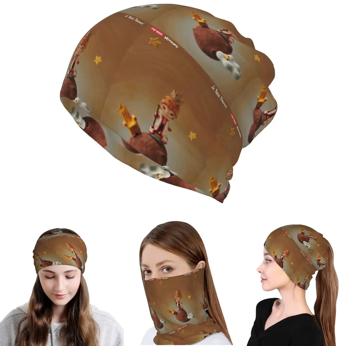 

Hirono Seeing Bandana Neck Cover Wrap Mask Scarf Warm Cycling Scarf Beanies Hat for Men Women Adult Washable