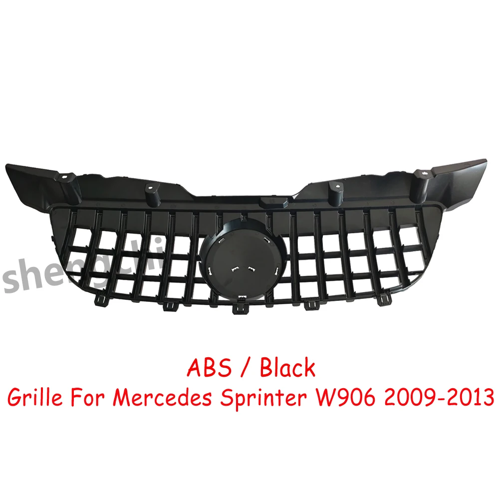 W906 GT Style Black/ Silver Front Bumper Grill For Mercedes Benz Sprinter W906  Pre-facelift Racing Grille 2009-2013