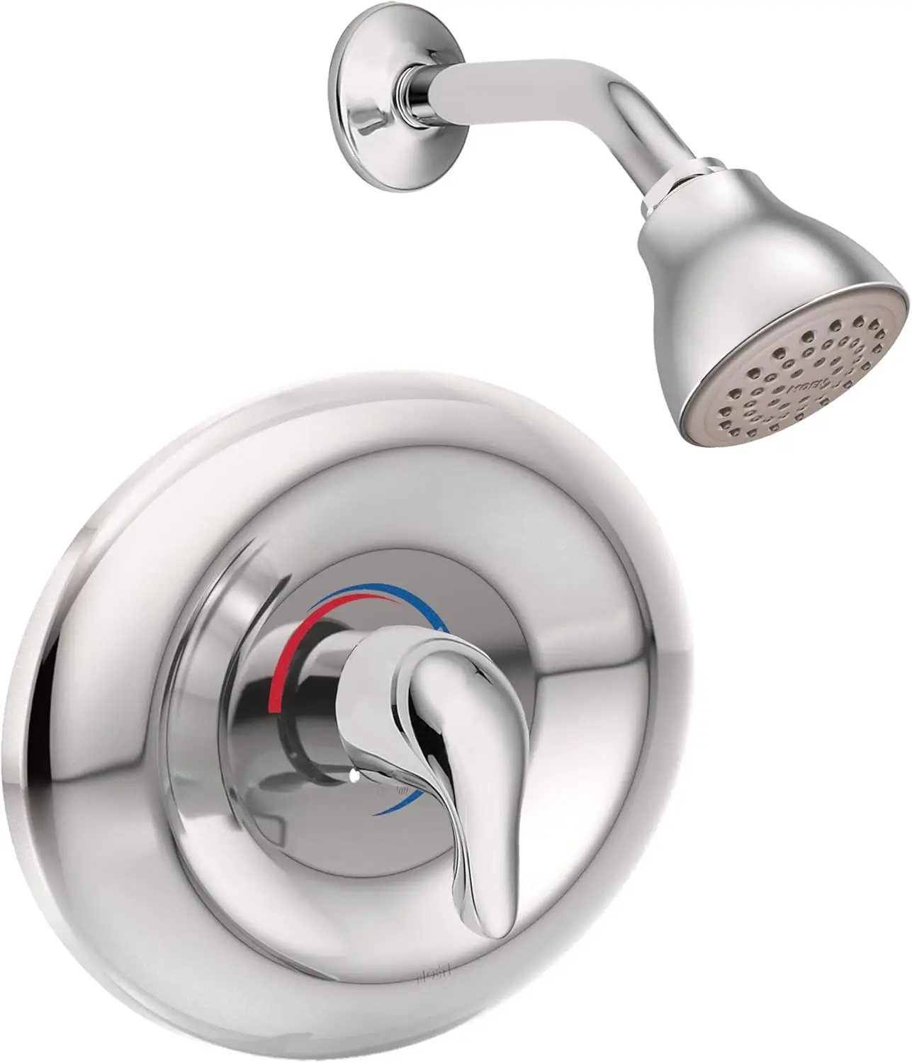 

Chrome Shower Trim Set with Showerhead and Lever Handle, Eco-Performance Design for Easy Temperature Control