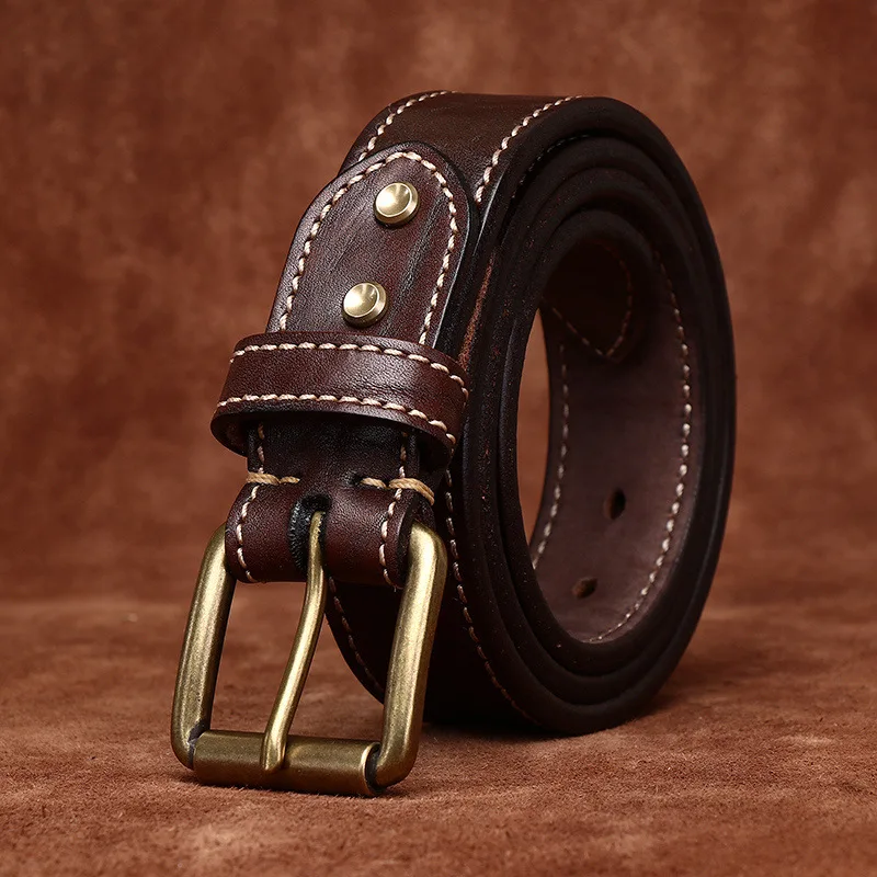 ceinture-en-cuir-bison-epais-extra-epais-pour-hommes-retro-grain-rugueux-premiere-couche-de-peau-de-vache-grain-d'arbre-nouvelle-collection