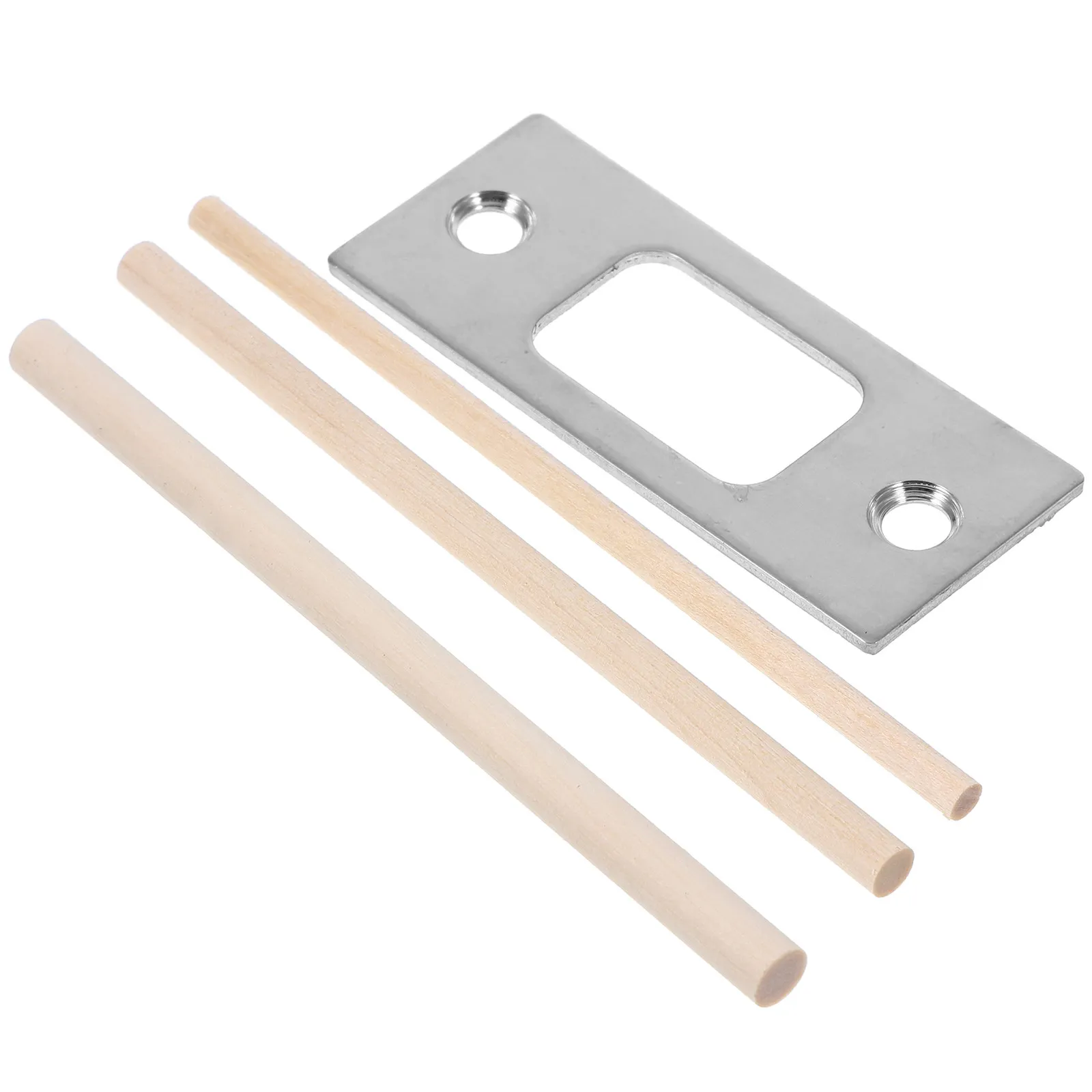 

1Set Double Steel Door Strike Plate Stainless Steel Lock Tongue Buckle Plate for Wooden Door Deadbolt Deadbolt Reinforcement