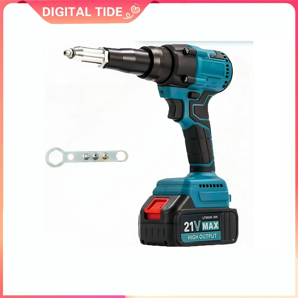 

Электрический бесщеточный заклепочный пистолет 720 Вт, литиевая батарея, беспроводной клепальный пистолет для гаек, автоматическая заклепка для батарей Makita 21 В