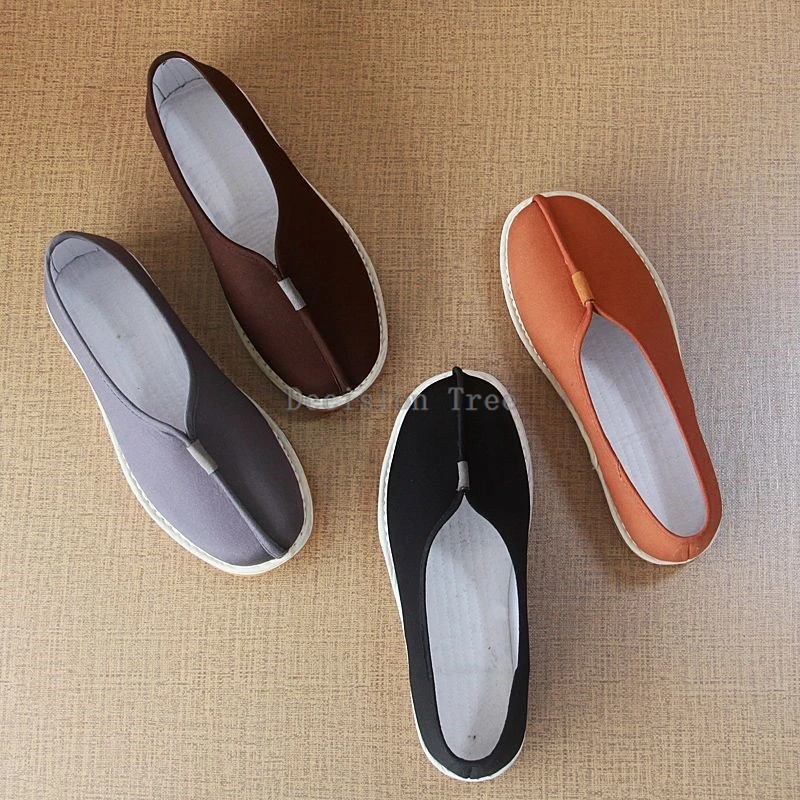 2026 new men's chinese old peking cloth shoes creative new men's solid color wushu shoes men's breathable casual tai chi shoes