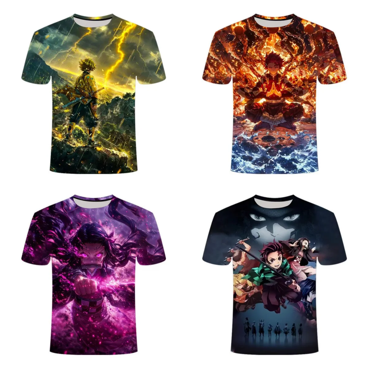 

25-26 летняя футболка с аниме Stove Tanujiro Demon Slayer: Kimetsu No Yaiba-Infinity Castle, модный топ для взрослых и детей, повседневный топ Y2K