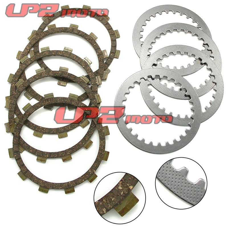 Clutch Friction Plate Discs for Yamaha SR250 1991-2000 SRX250 1985 1986 1987 1988 1989 1990-1991 SR250 SR250 Special 1990/1996