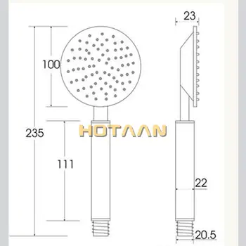 Ruční sprchová hlavice SUS304# z nerezové oceli, ruční sprchová hlavice, povrchová úprava SATÉNOVÝ NIKL, vysoká kvalita 10 nejlepší prodej Sprchová hlavice SUS304 - №1