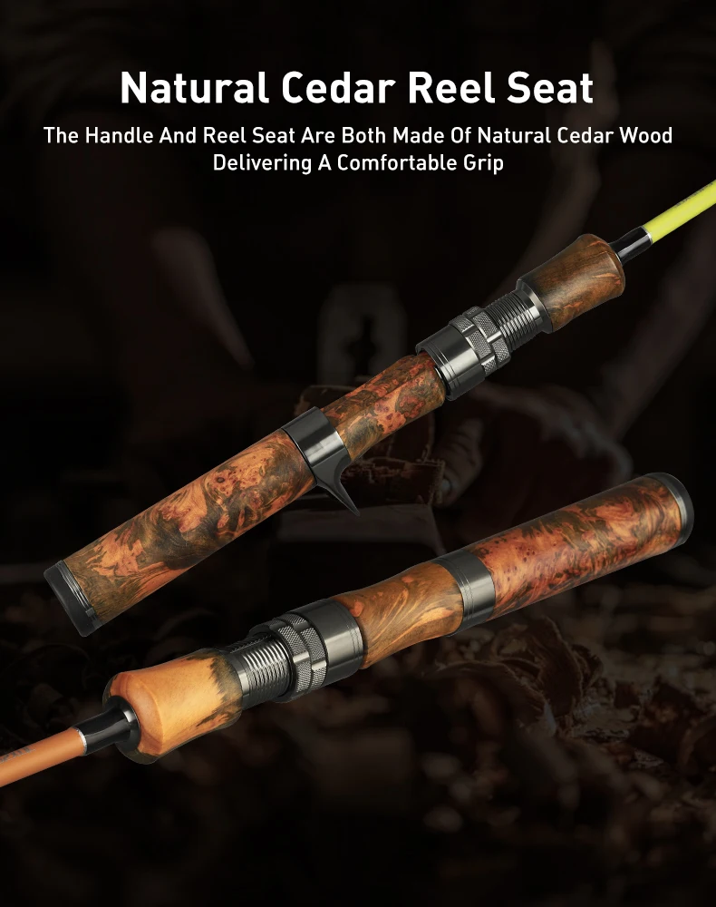 Leydun USOPP XUL Micro Flick Casting Rod Spinning Angelrute mit FUJI-Ringen aus Glasfaserstoff, Baitcasting Reise-Flussangelrute – Detail 8