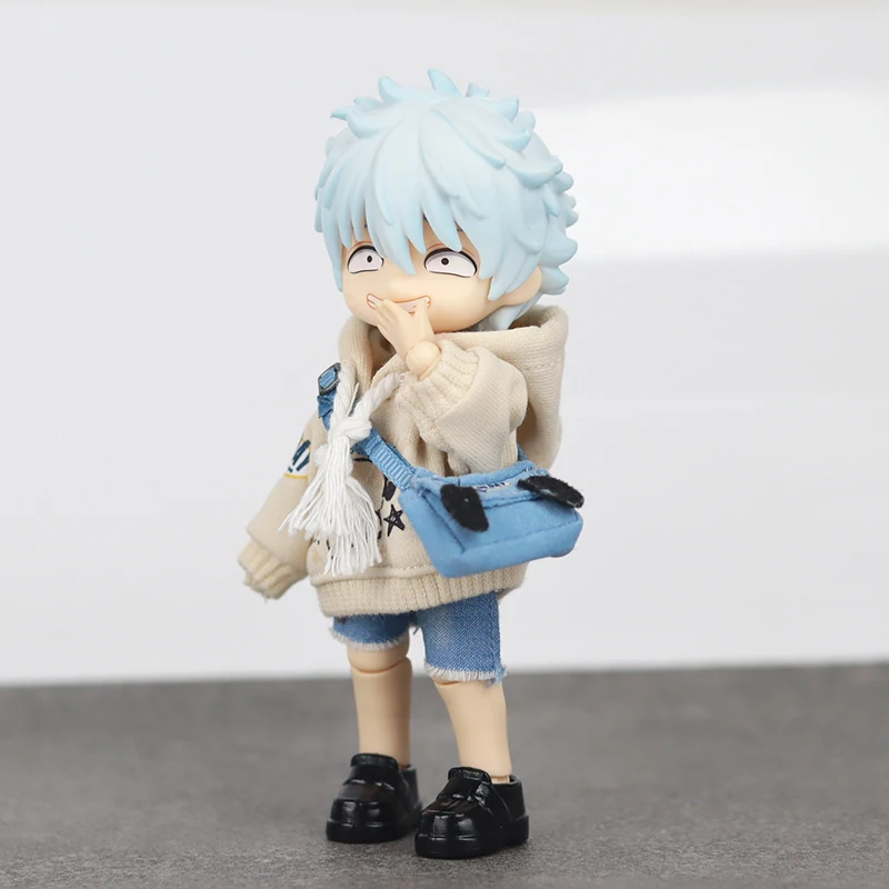 Figurine d'action Gintoki Sakata Kagura Shimura Shinpachi, 10cm, Ob11 1/12, poupée articulée, jouet de Collection en Pvc, modèle jouet cadeau