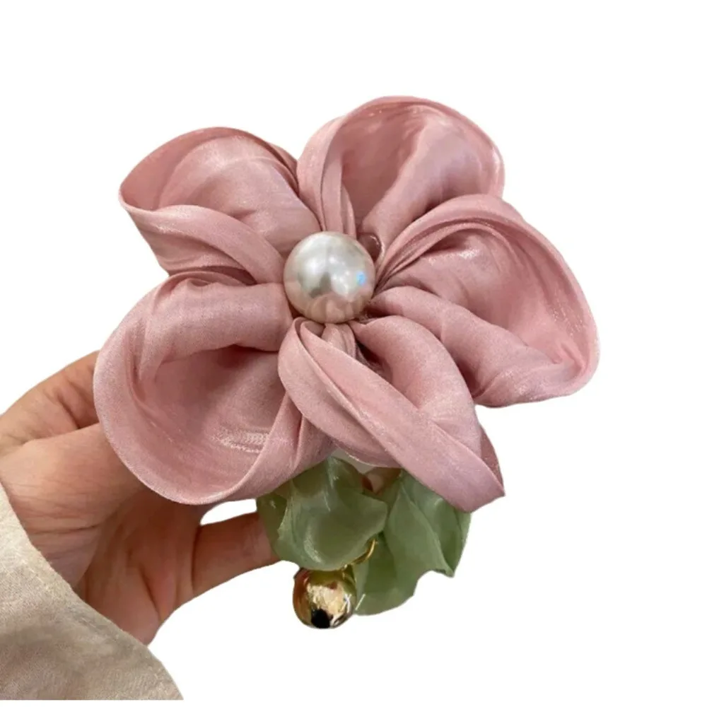 1PC High Elastic Hair Circle Cloth Three-dimensional Flower Hair Bands Large Flower Elastic Band Flower Ponytail Head Rope Girl