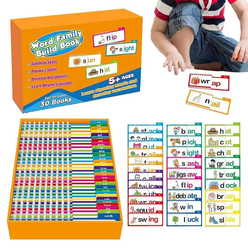 

Sight Words Flash Cards Kindergarten Letter Sounds Flashcard Read And Rhyme Flipping Books Vocabulary Word Families Flash Card