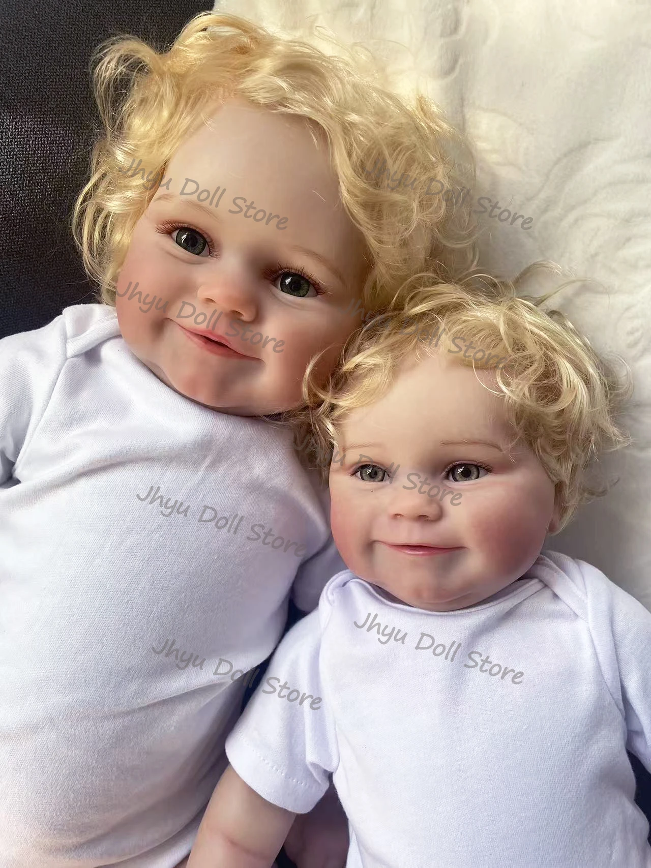 48/60 سنتيمتر مادي في عيون خضراء تولد من جديد دمية لينة محبوب الجسم نابض بالحياة طبقات متعددة اللوحة ثلاثية الأبعاد الجلد مرئية الأوردة اليد الجذر الشعر