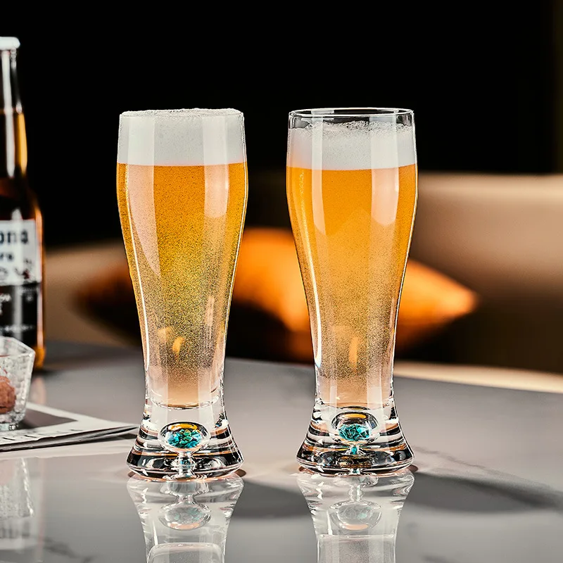 New creative turquoise beer special cup large capacity home craft beer cup high grade crystal glass