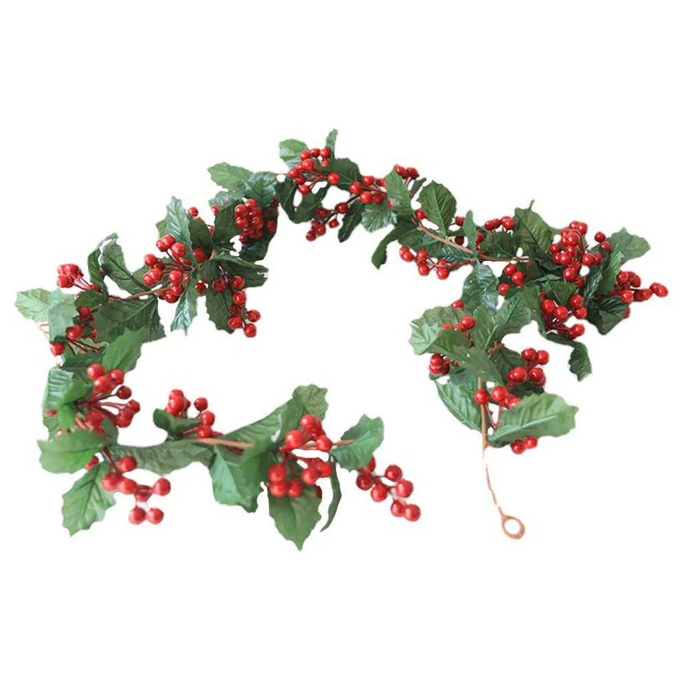 Berry Rattan Decoration Christmas Decorations Green Accessories Plastic Simulation