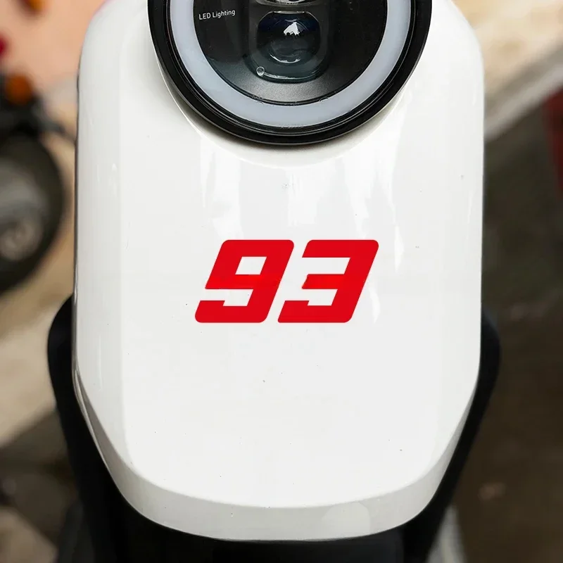 Number 93 Motorcycle Stickers Waterproof Vinyl Decals for Motorbike Electric Scooter Front Cowl Fuel Tank Helmet DIY Decoration view 6