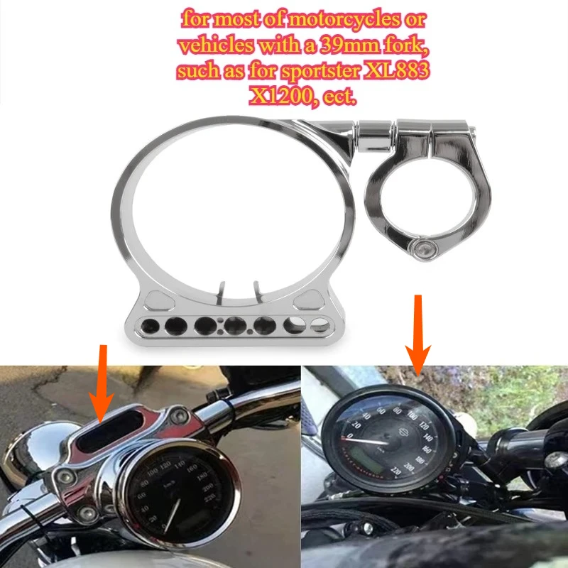 

Speedometer Relocation Bracket Cover Side Mount Speedometer Instrument Housing Motobike for Harley Sportster 883 XL1200 883