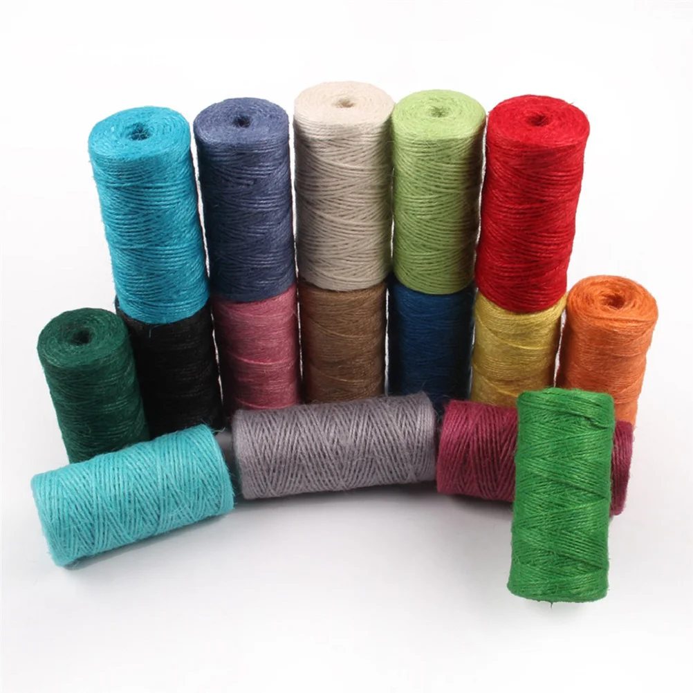 

100M Hemp Rope in Dark Artificial String for Crafting Room Decor Fence Hanging Bundle Wrapping DIY Projects