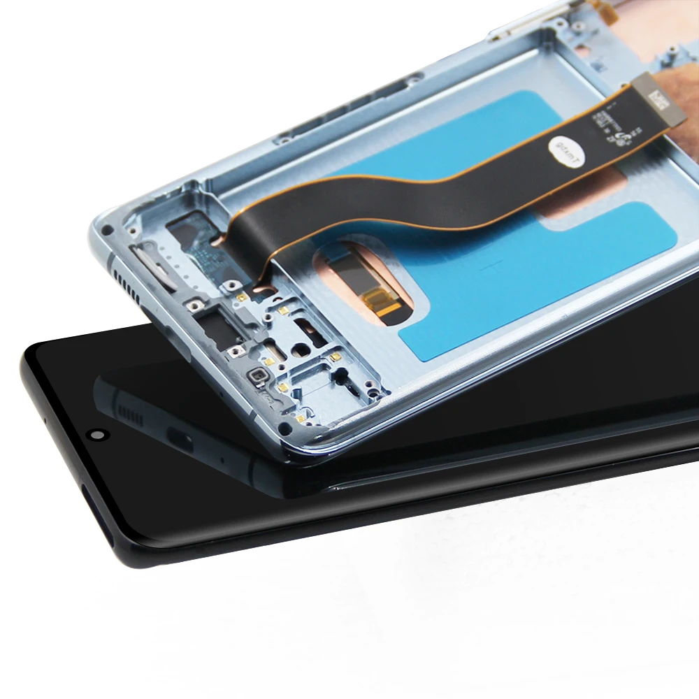 S20 plus 6.7 ''para samsung para amoled s20 + g985 g985f g985f/ds display lcd tela de toque digitador assembléia substituição