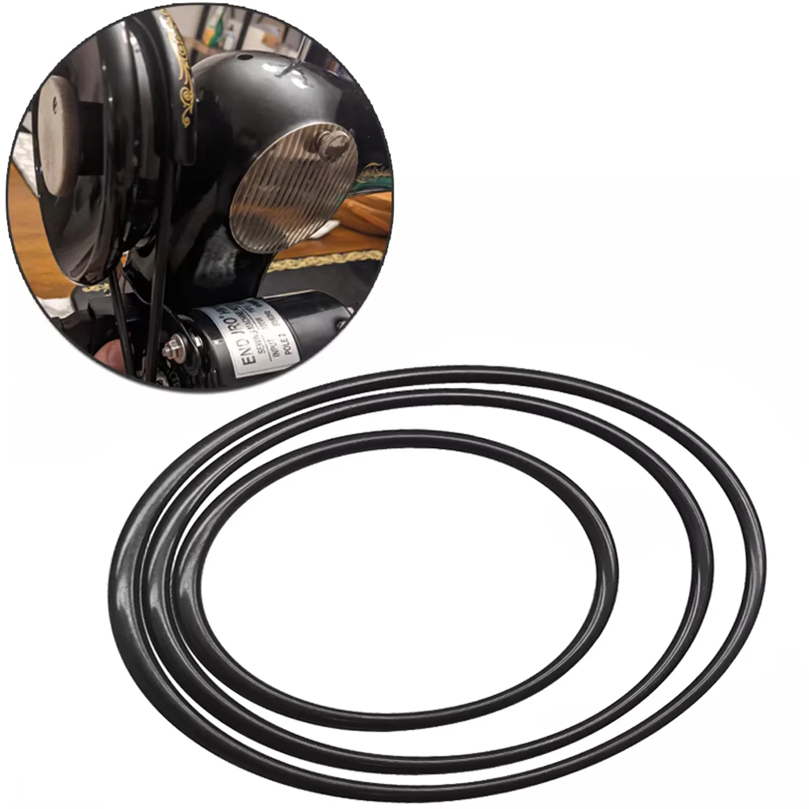 Cinto elástico universal para motor de máquina de costura, 10-13 ", 13-15", 15-17 ", para cantor branco kenmore, acessórios para máquinas de costura domésticas