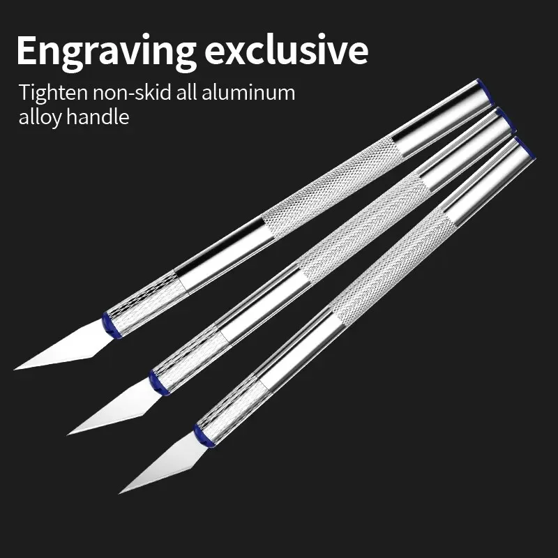 Imagem -02 - Escultura Metal Bisturi Faca Faca Kit Ferramentas Cortador de Papel de Madeira Craft Pen Gravura Suprimentos de Corte Faça Você Mesmo Stationery Utility Knife 13 Pcs