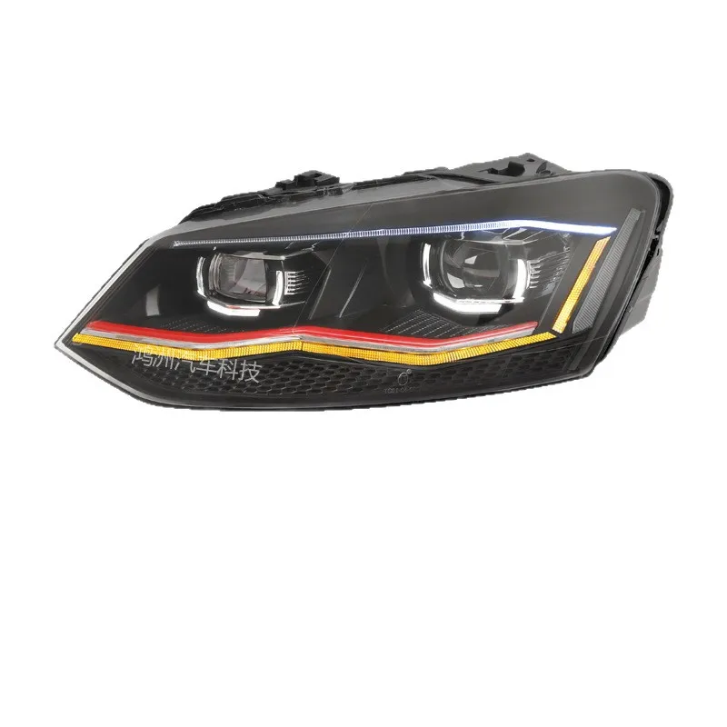 

Suitable for 11-18 VW POLO headlight assembly modification with LED lens daytime running lights and flowing turn signals