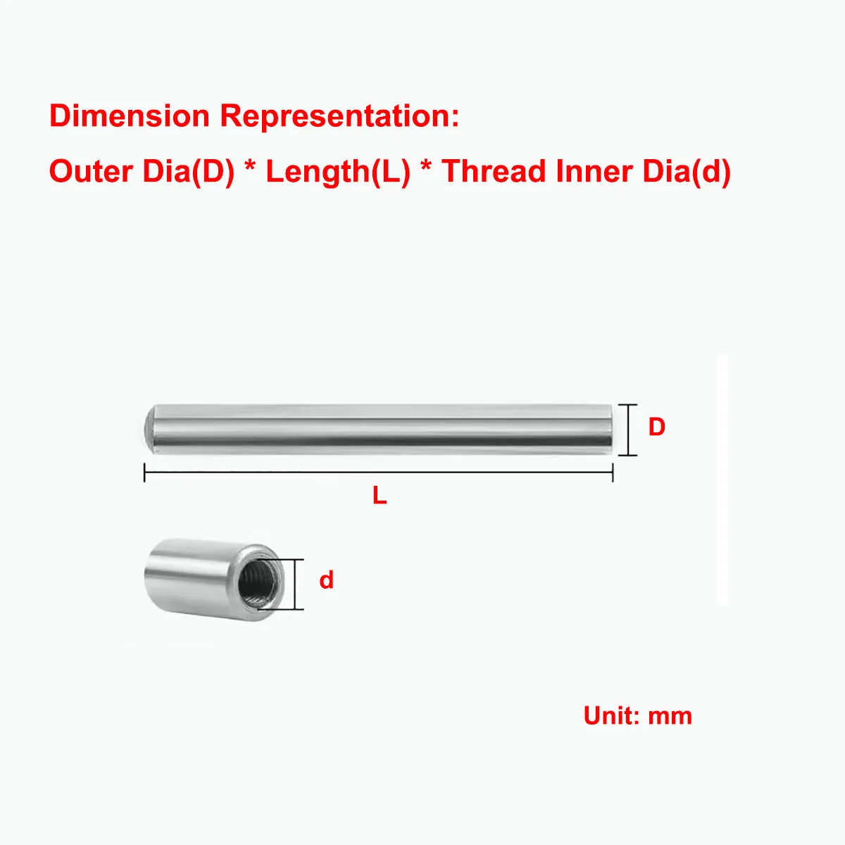

40cr Steel Quenched Internal Thread Cylindrical Pin High-Precision Internal Thread Positioning Pin M6 M8