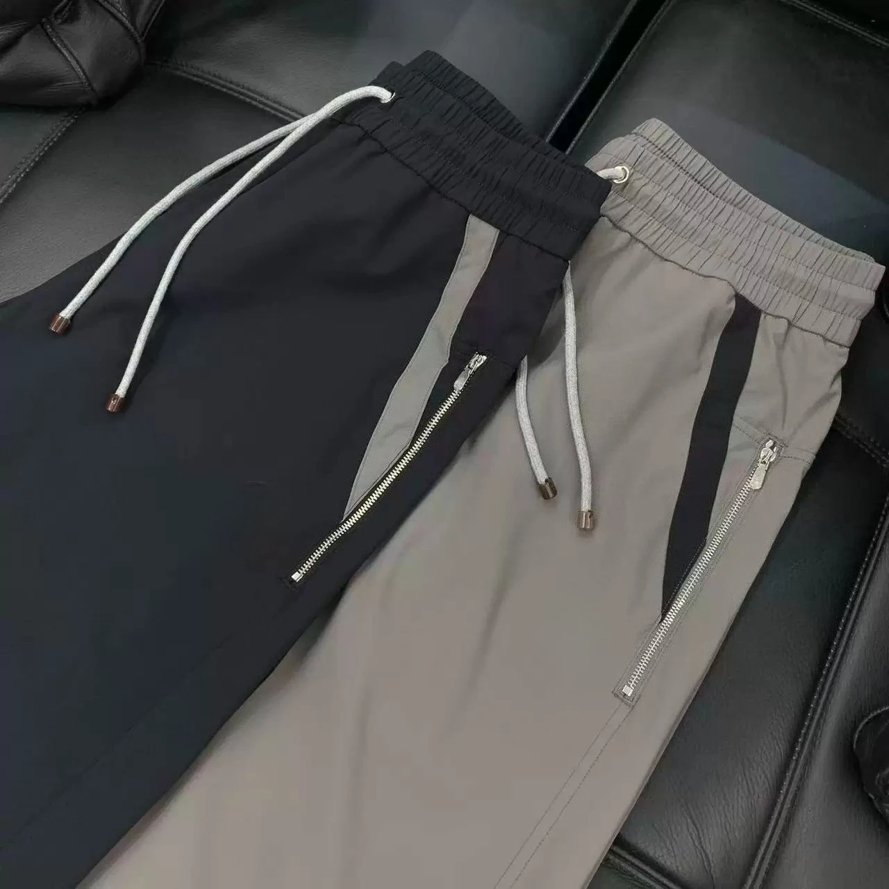 

Italian Embroidered Gentlemen's BC Elastic Sports Casual Pants Drawstring Trousers
