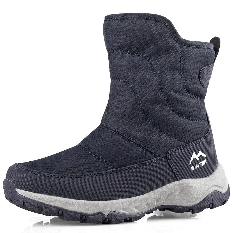 New Men's Women's Snow Boots Thickened Velvet Cotton Shoes Couple Winter Boots Outdoor Non-slip Platform Boots Botas Para Hombre