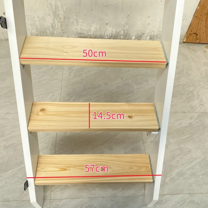 Folding ladder folding handrail attic compartment duplex climbing ladder  solid wood stairs can be customized for home use