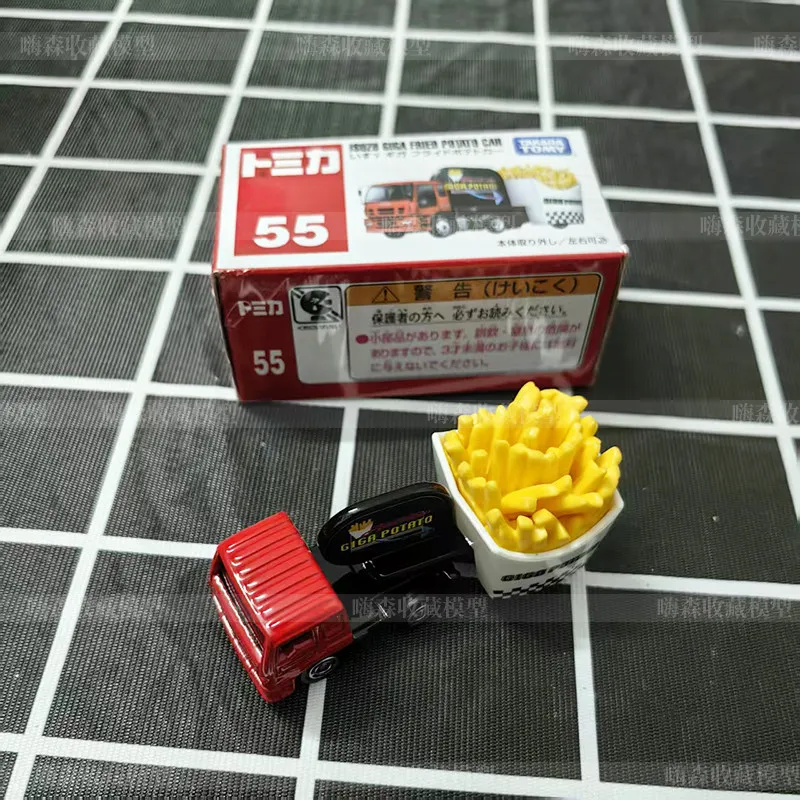 

Takara Tomy Tomica №55 Isuzu Giga: Модель-реплика фургона для продажи картофеля фри, литая под давлением, из сплава, серия детских подарков, игрушки для мальчиков
