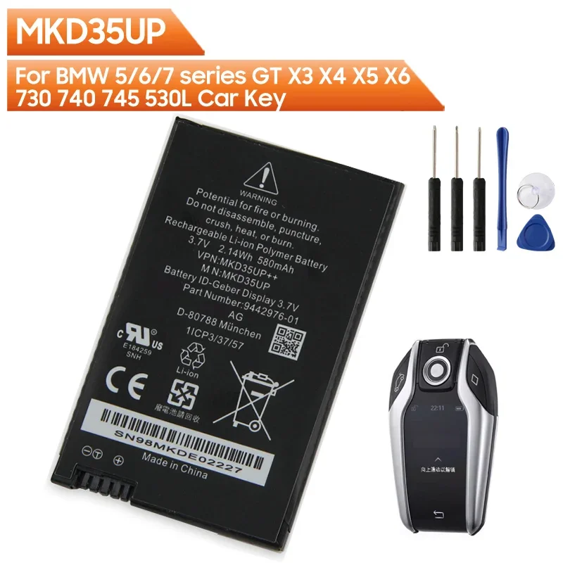 

Original Replacement Battery MKD35UP For BMW 5/6/7 series GT X3 X4 X5 X6 730 740 745 530L Car Key 580mAh