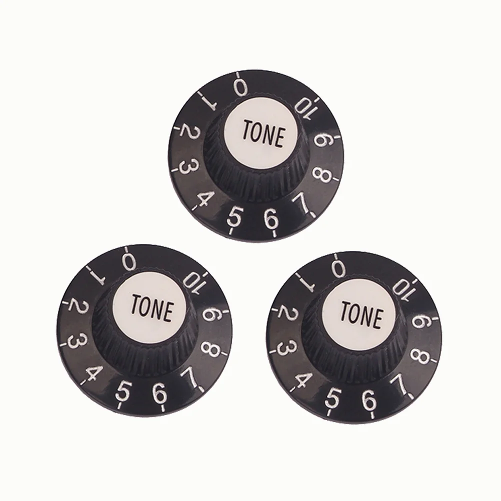 

3 Pcs Potentiometer Knob Guitar Knobs Electric Volume Bass Amp Tone Control Cap Parts