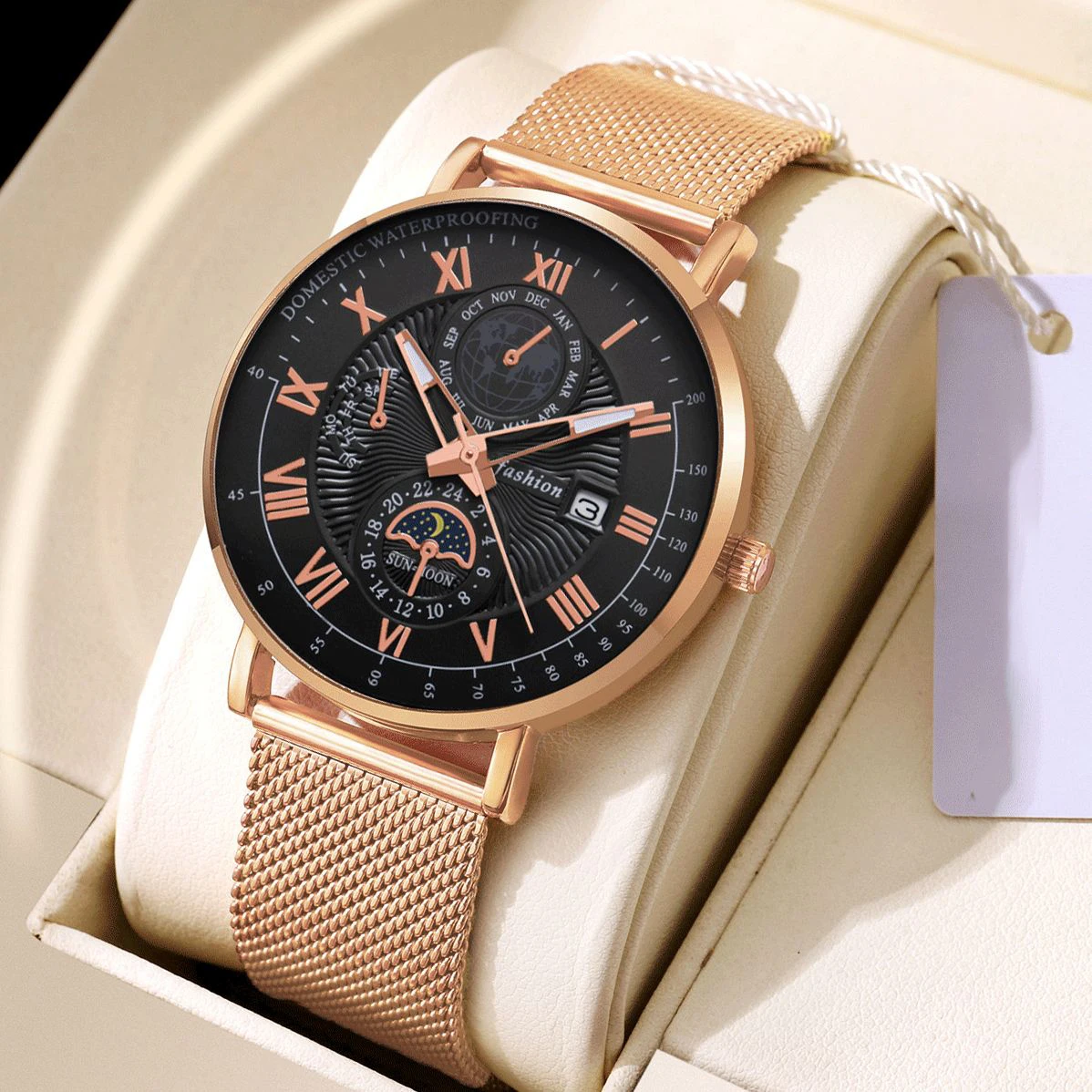 2025 Men Watch Fashion Top Luxury Sport Men's Wristwatch Waterproof Mesh belt Leather Date Quartz Watches Man clock reloj hombre