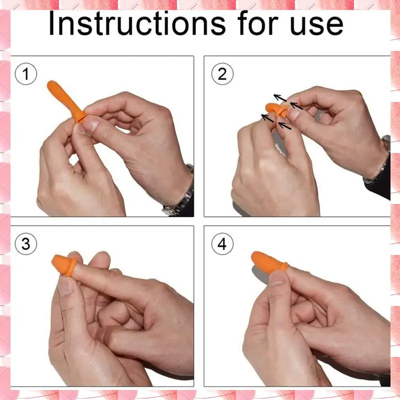 JAJA 100Pcs Rubber Anti-Slip Finger Cots Orange Disposable Protective Finger Cots For Electronic Repair Easy To Use