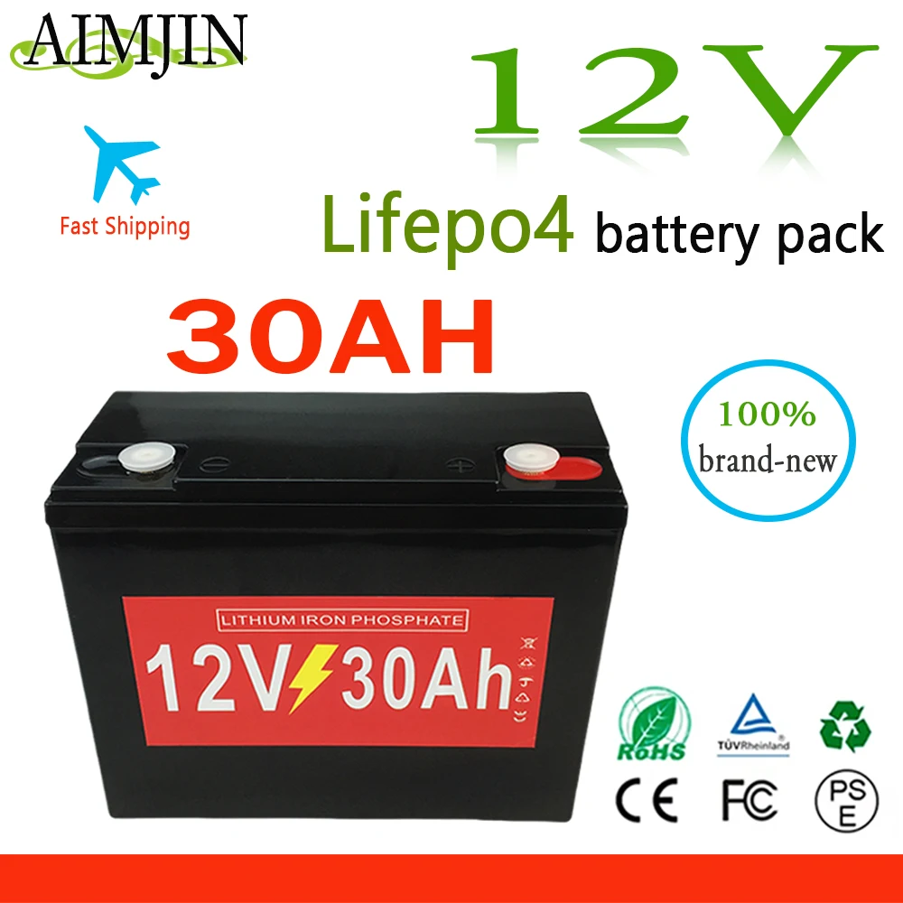 

2025 New Lifepo4 Battery Pack 12V 30Ah for Children's Toy Car, Solar Street Lights Andother Small Equipment Power Supply