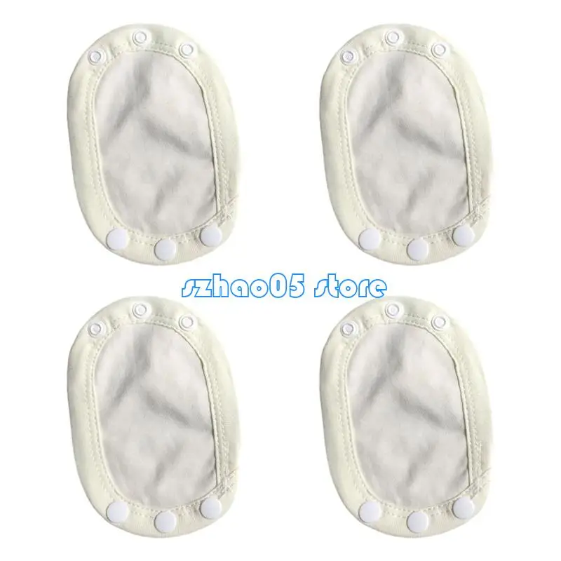 85LE مجموعة من 4 قطع لوحة تمديد حفاضات قابلة لإعادة الاستخدام، تتميز بسهولة التركيب مشبك بلاستيكي آمن، تصميم قطني ناعم