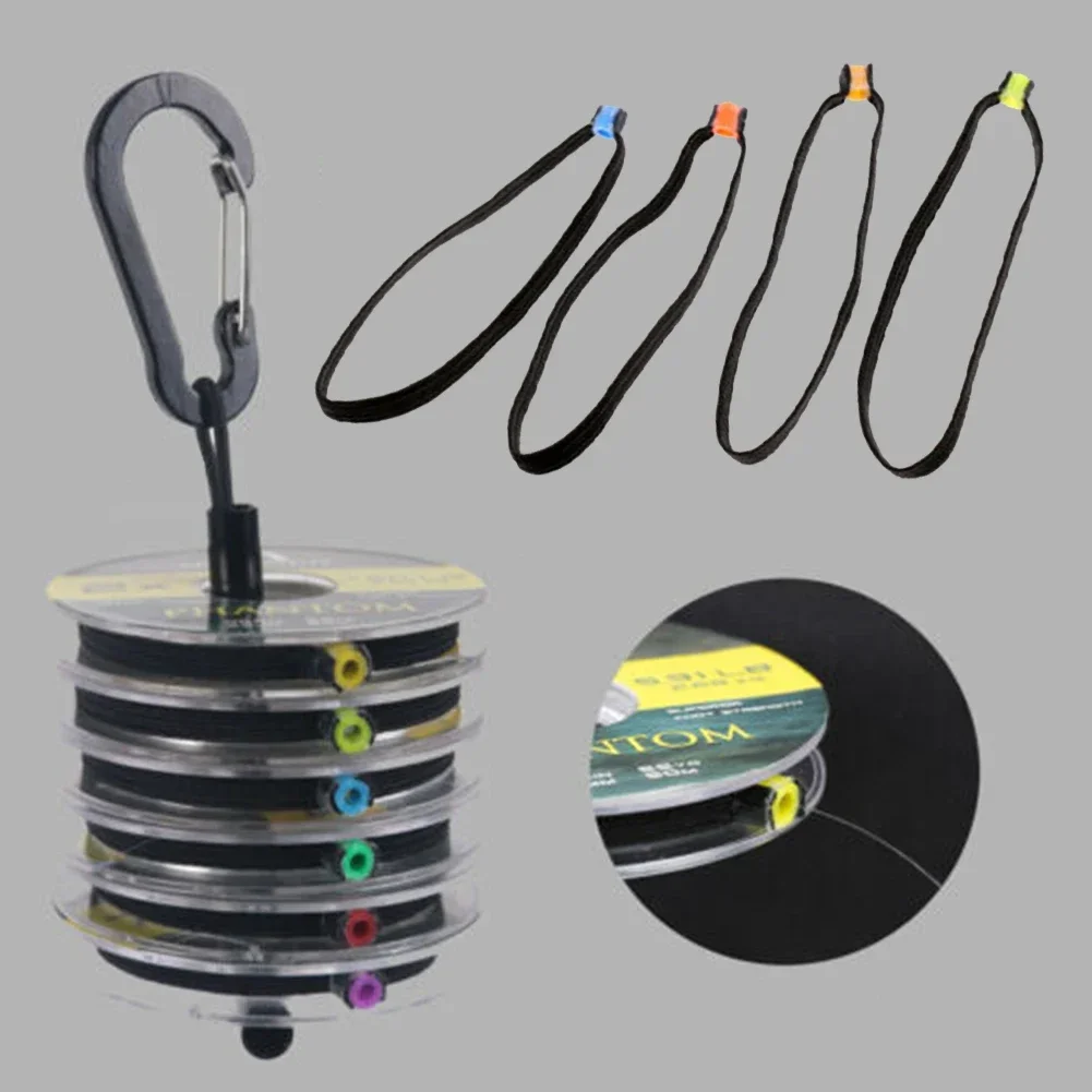 6Pcs Elastic Tippet Spool Tenders Fly Fishing Tippet Line Leader Accessories Random Color Carp Fishing Tippet Spool Tenders