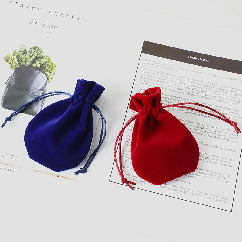 10Pcs Drawstring Pouch Small Velvet Gift Bags for Jewelry Earring Ring Packaging Travel Jewelry Sachets Storage Beads Container