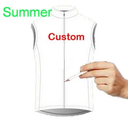 Customized Asain Size Windproof/Fleece/Summer Cycling Sleeveless Cycling Vest Mtb Clothing Bicycle Maillot Ciclismo Bike Clothes