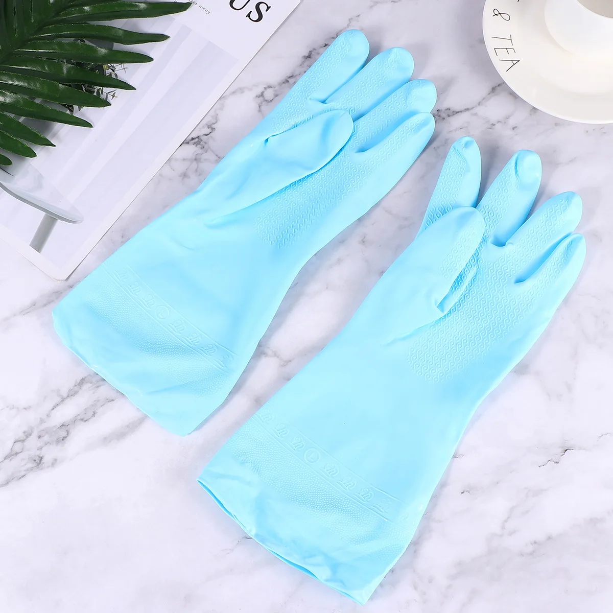 

3 Pairs Waterproof Dishwashing Gloves Random Color Kitchen Cleaning PVC Accessories