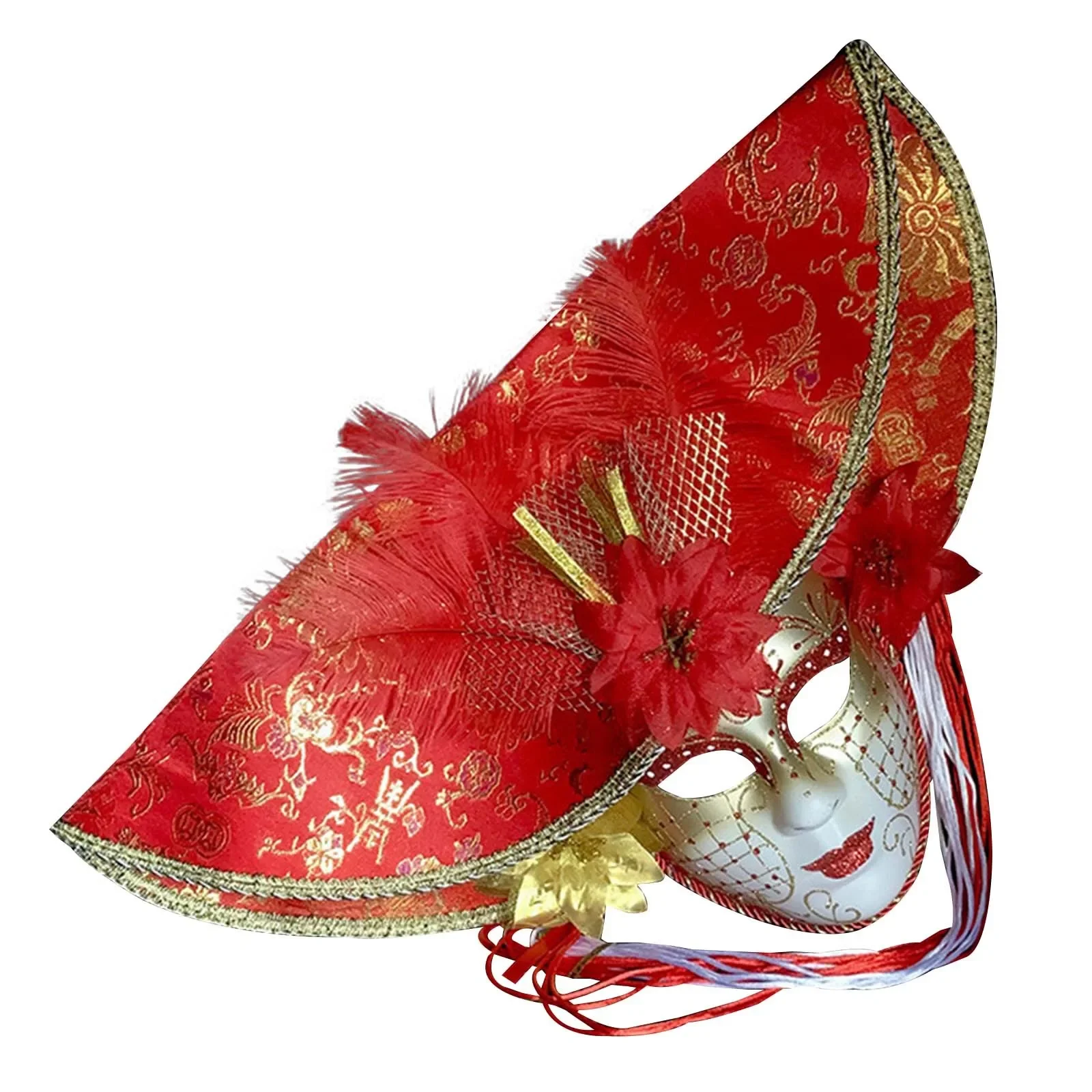 Artistic Mask Women'S Handmade Dance Props Personality Full Face Retro Venetian Mask Half Face Men Classic Venetian Mask 2024