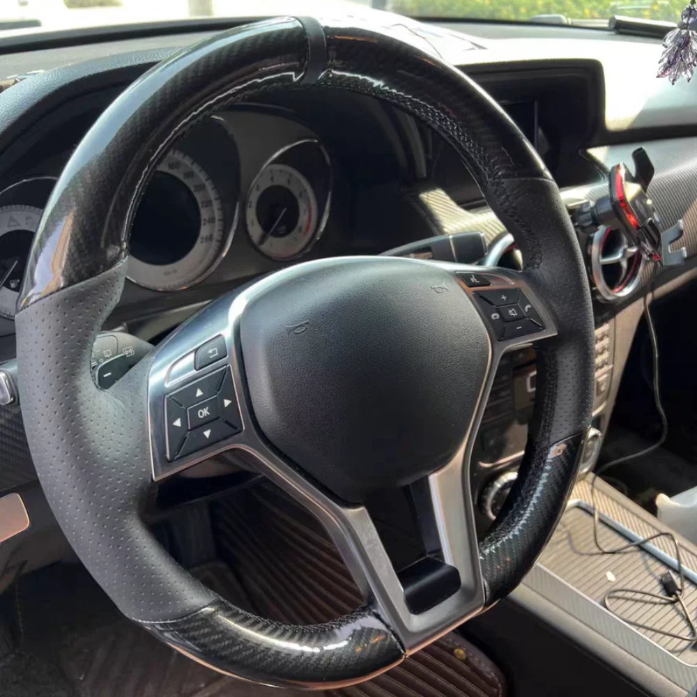 Custom ized Fit Auto Lenkrad abdeckung Echt leder für Mercedes Benz A45 Amg W176 C63 W204 Cla C117 Cls S-Modell 2014-2018