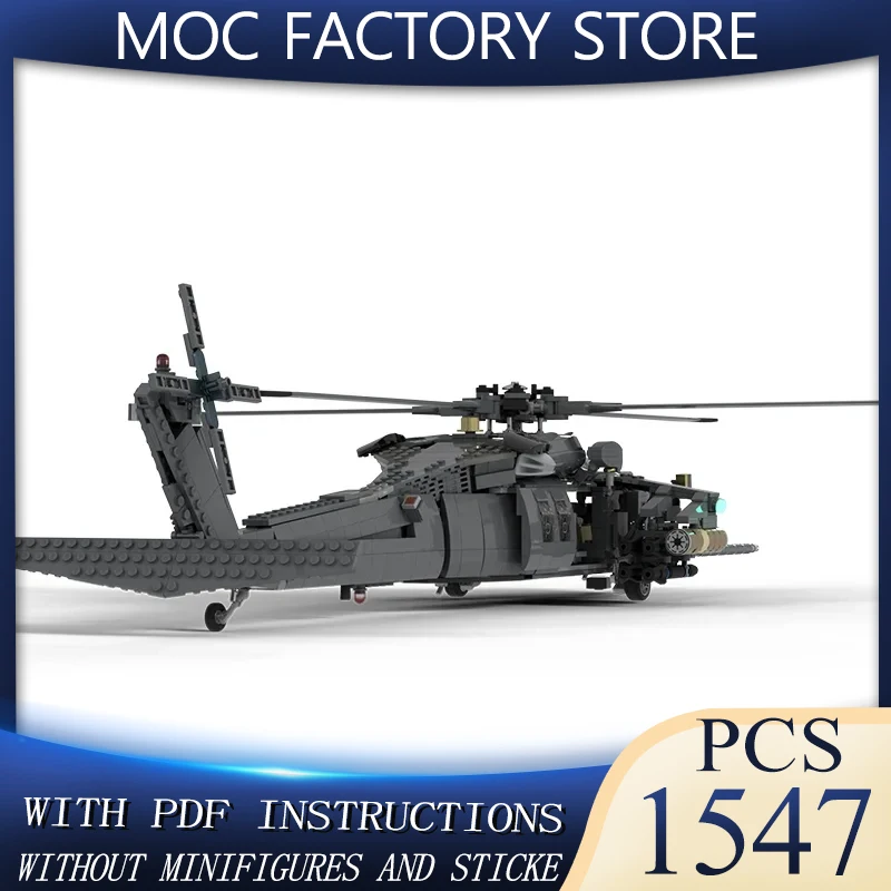 

Moc Building Bricks Military MH-60L DAP Black Hawk Fighter Model Technology Modular Blocks DIY Set Assembly Christmas Gift