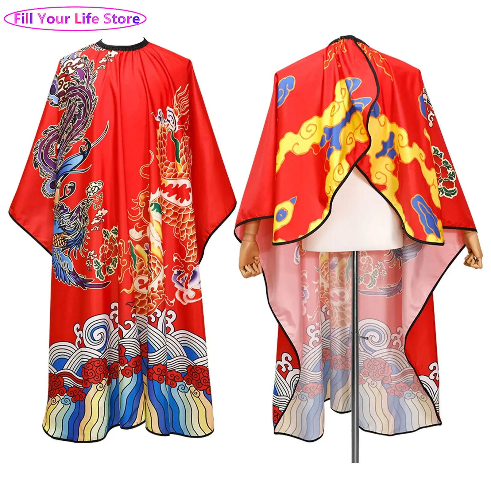 

Salon Hair Cutting Cape Professional Barber Haircut Cape for Men/Women Elastic Neckline Waterproof Hairdressing Salon Cape