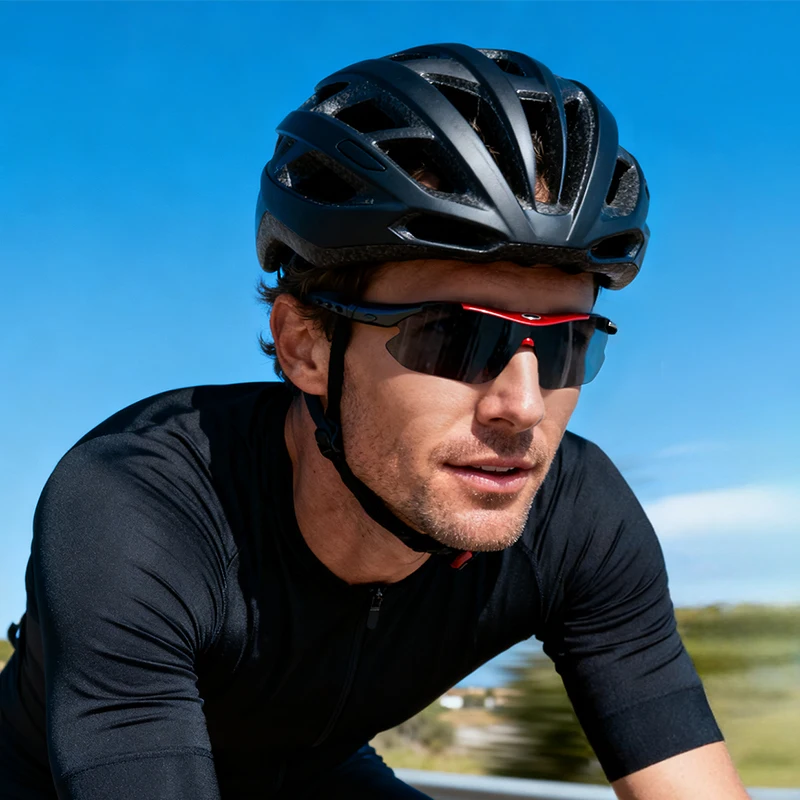 

Men's polarized cycling glasses UV400 road cycling glasses tennis glasses outdoor sports running glasses 5 pairs of lenses