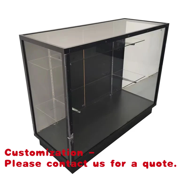 

Высококачественная витрина для табачных изделий с черной алюминиевой рамой и закаленным стеклом.